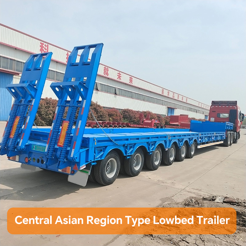 Central Asian Region Type Lowbed Trailer