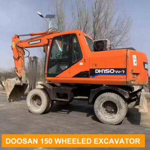 Second-hand excavator DOOSAN 150 W-7 wheeled excavator