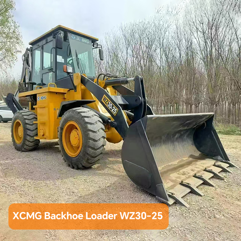 XCMG Backhoe Loader WZ30-25 88 HP 4-wheel drive loader+backhoe