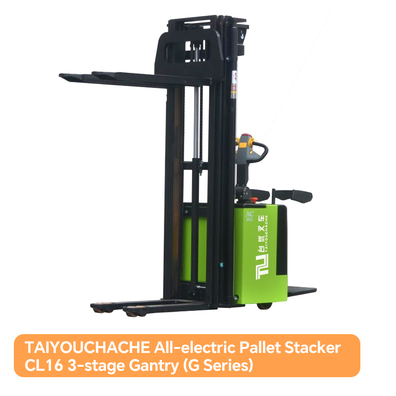 TAIYOUCHACHE All-electric Pallet Stacker CL16 3-stage Gantry (G Series)