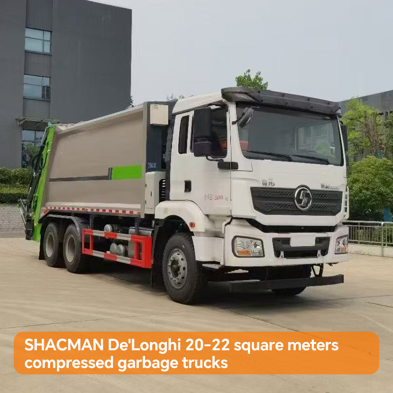 SHACMAN De'Longhi 64 Rear 8-wheel 20~22 square meters compressed garbage trucks